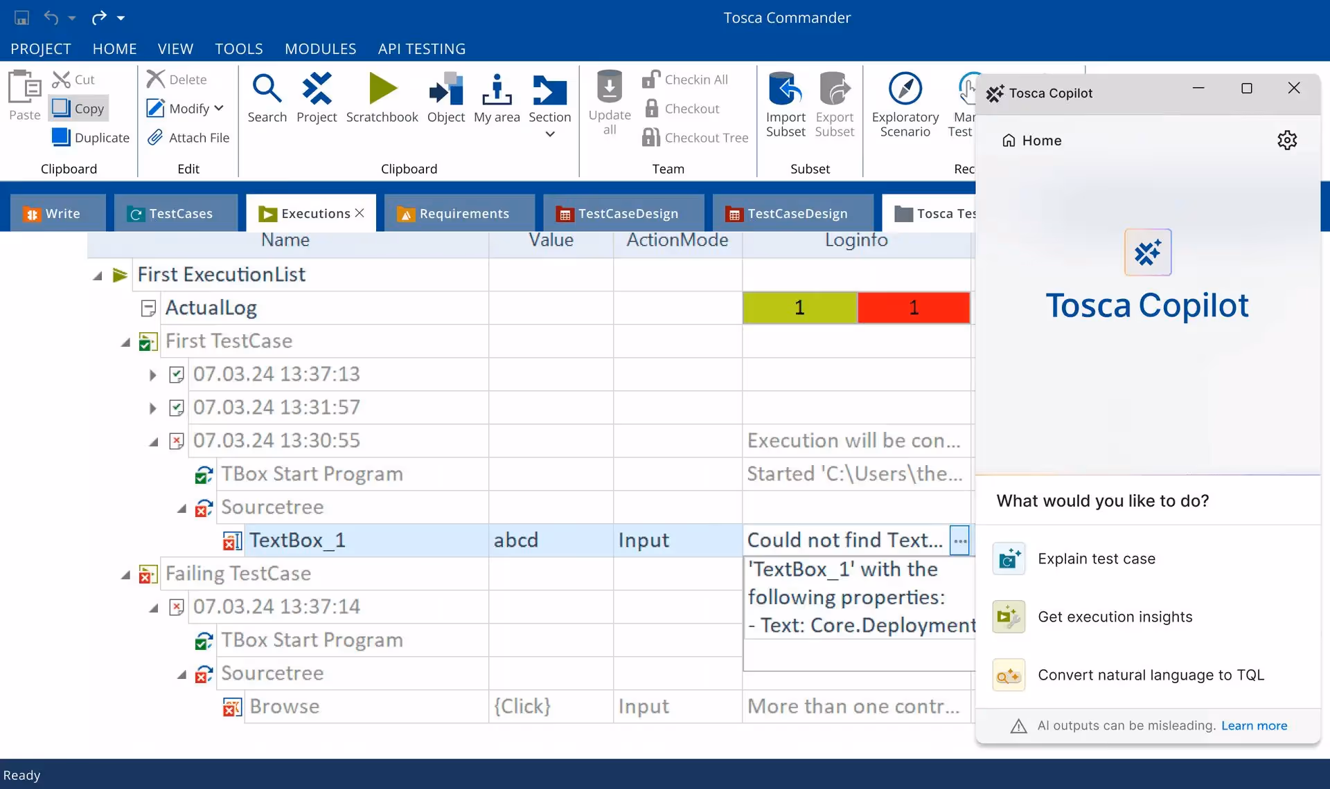 Legacy automation software screenshot