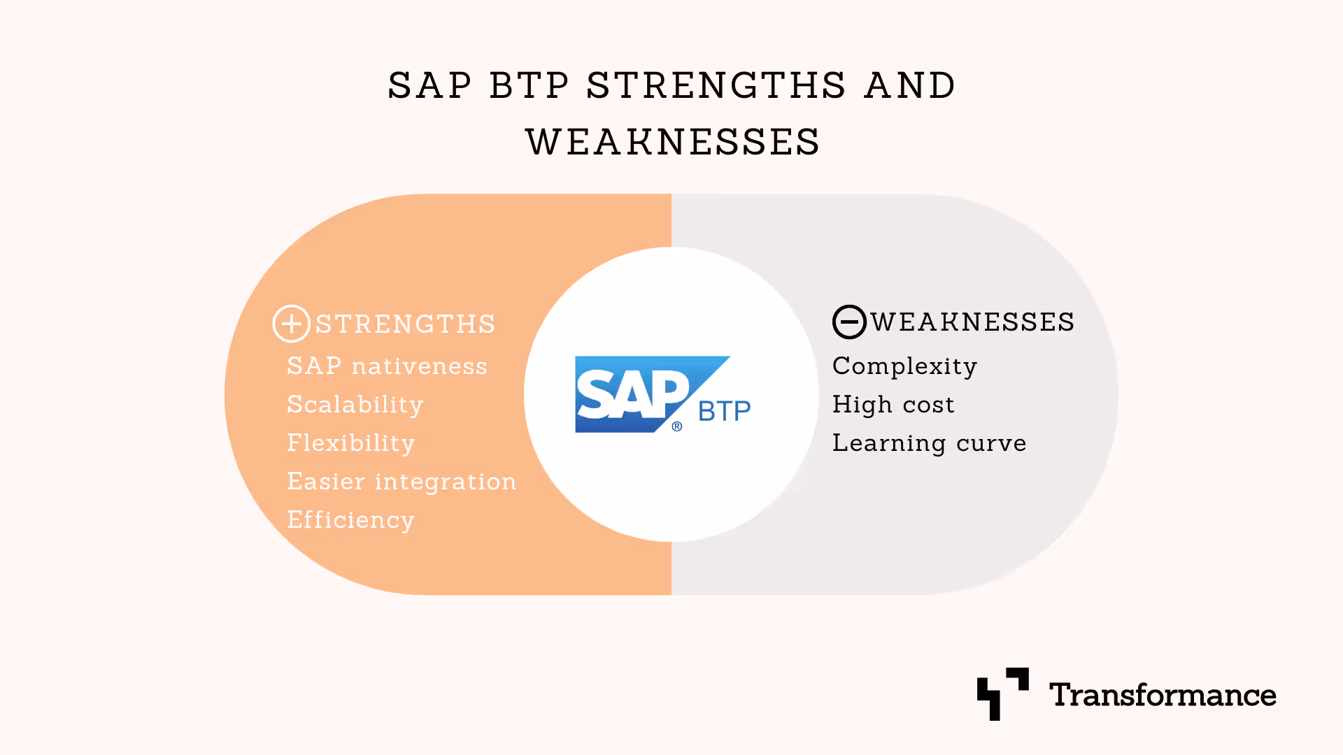 SAP BTP strenghts and weaknesses 