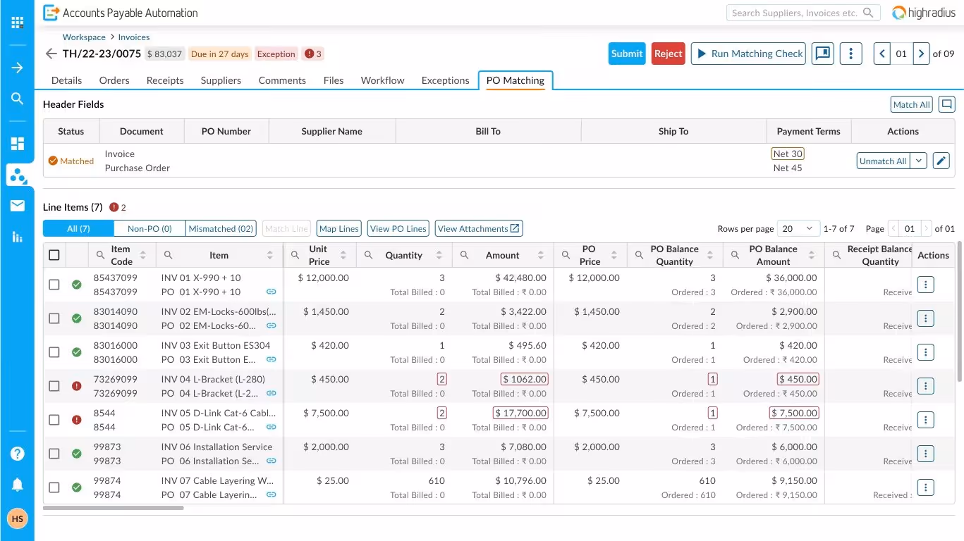 HighRadius accounts receivable automation platform dashboard
