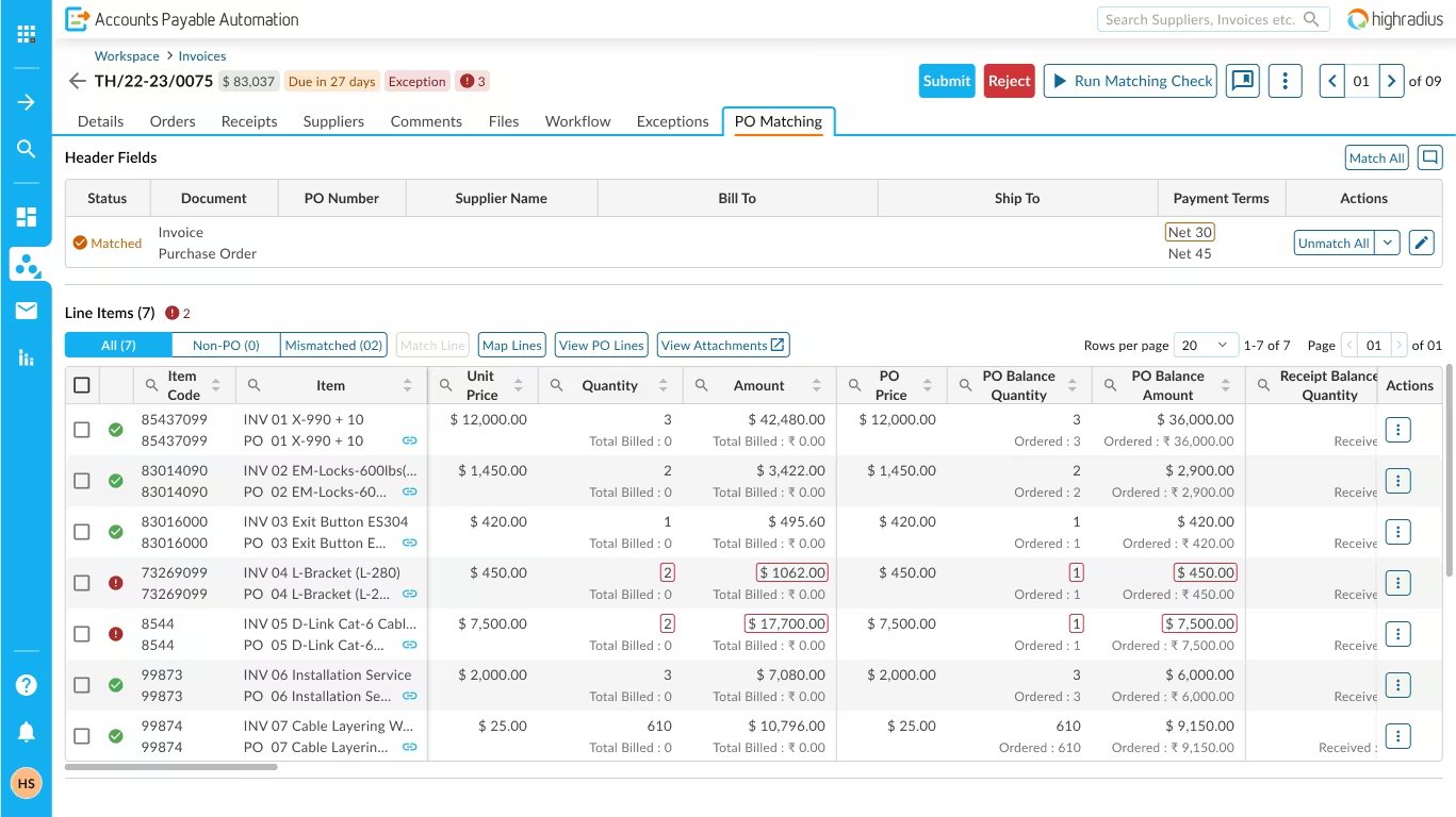 HighRadius accounts receivable automation platform dashboard