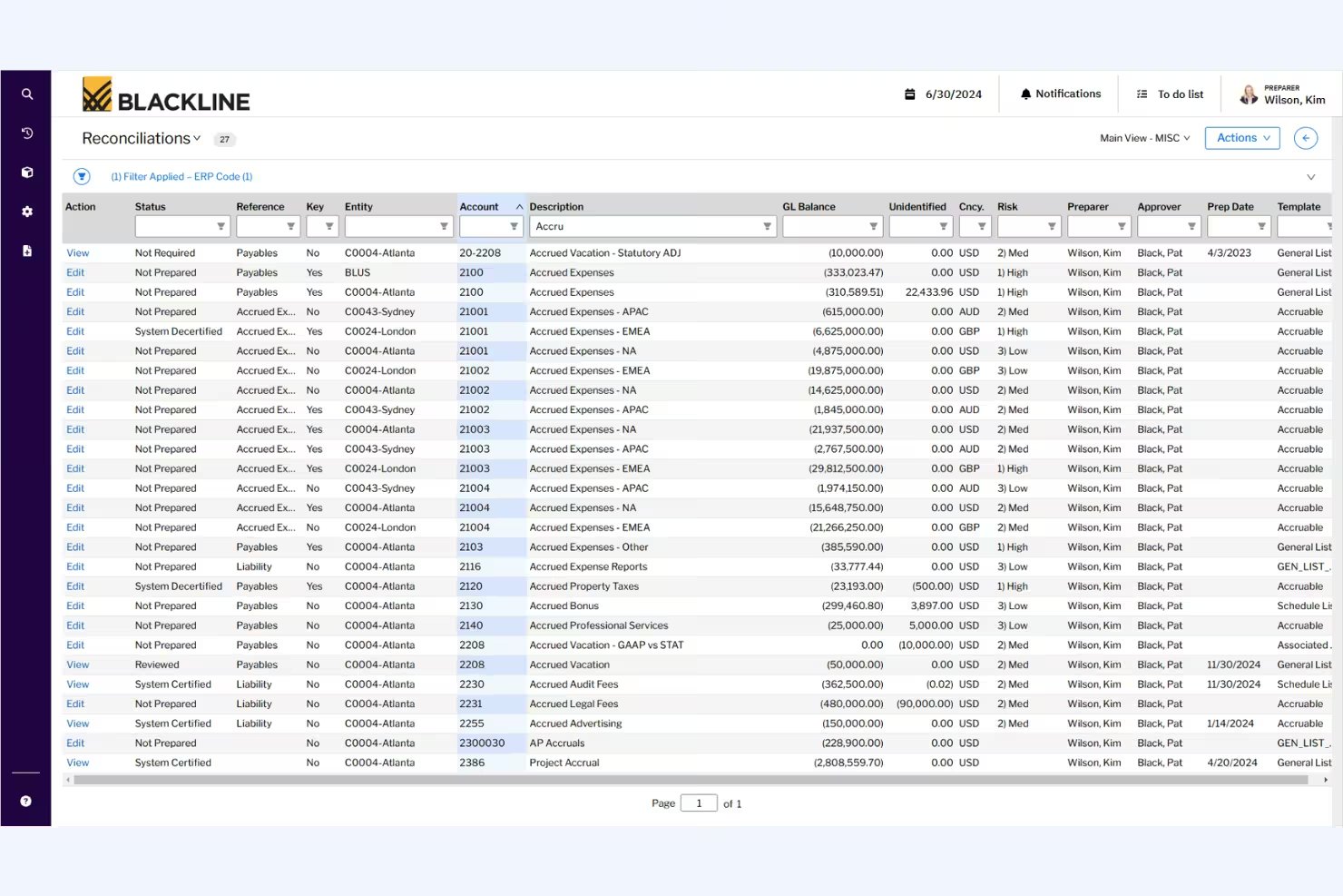 BlackLine Plattform für Finanzabschluss und Invoice-to-Cash-Automatisierung