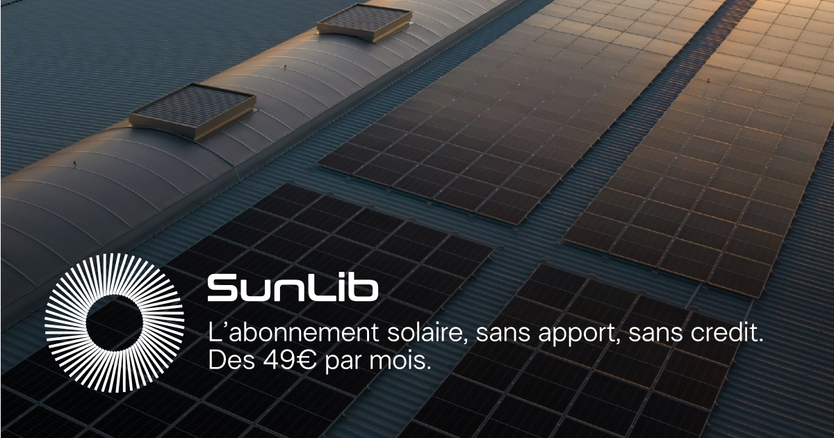 Interface de financement solaire Sunlib – sans apport