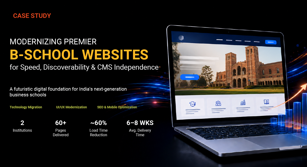 MODERNIZING PREMIER B-SCHOOL WEBSITES for Speed, Discoverability & CMS Independence