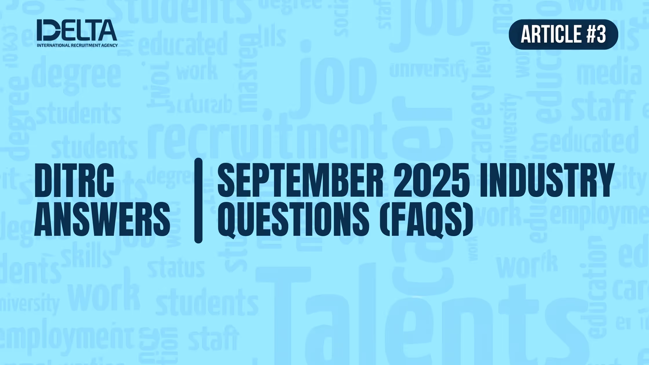 DITRC Answers – September 2025 Industry Questions (FAQs)
