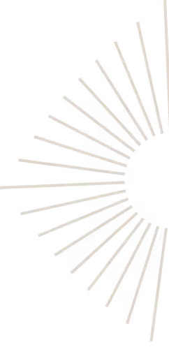 Partial abstract sunburst with thin, evenly spaced rays extending from a dark semicircle on the right side.