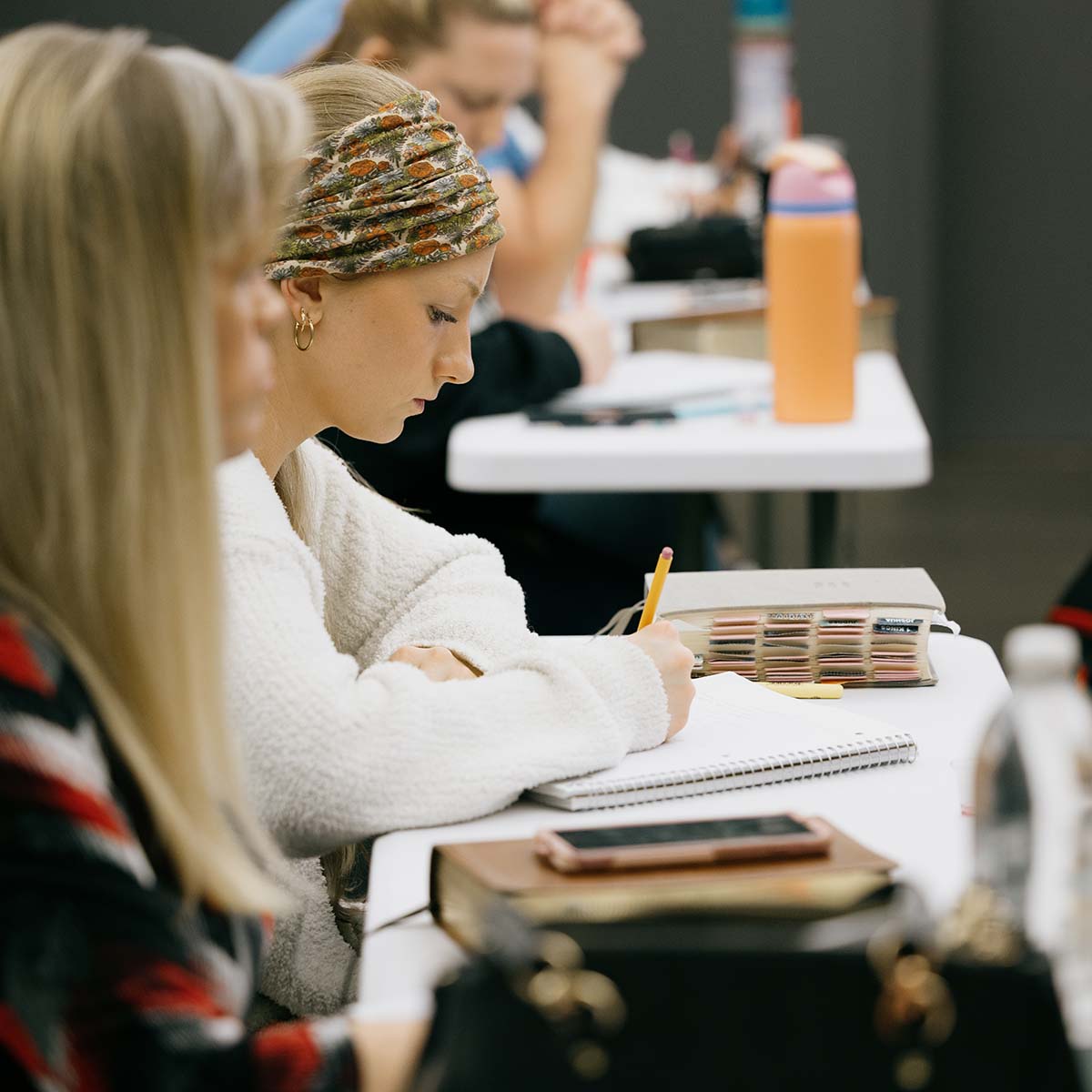 Woman auditing a class at KINEO