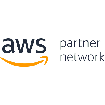The logo for the company aws partner network.