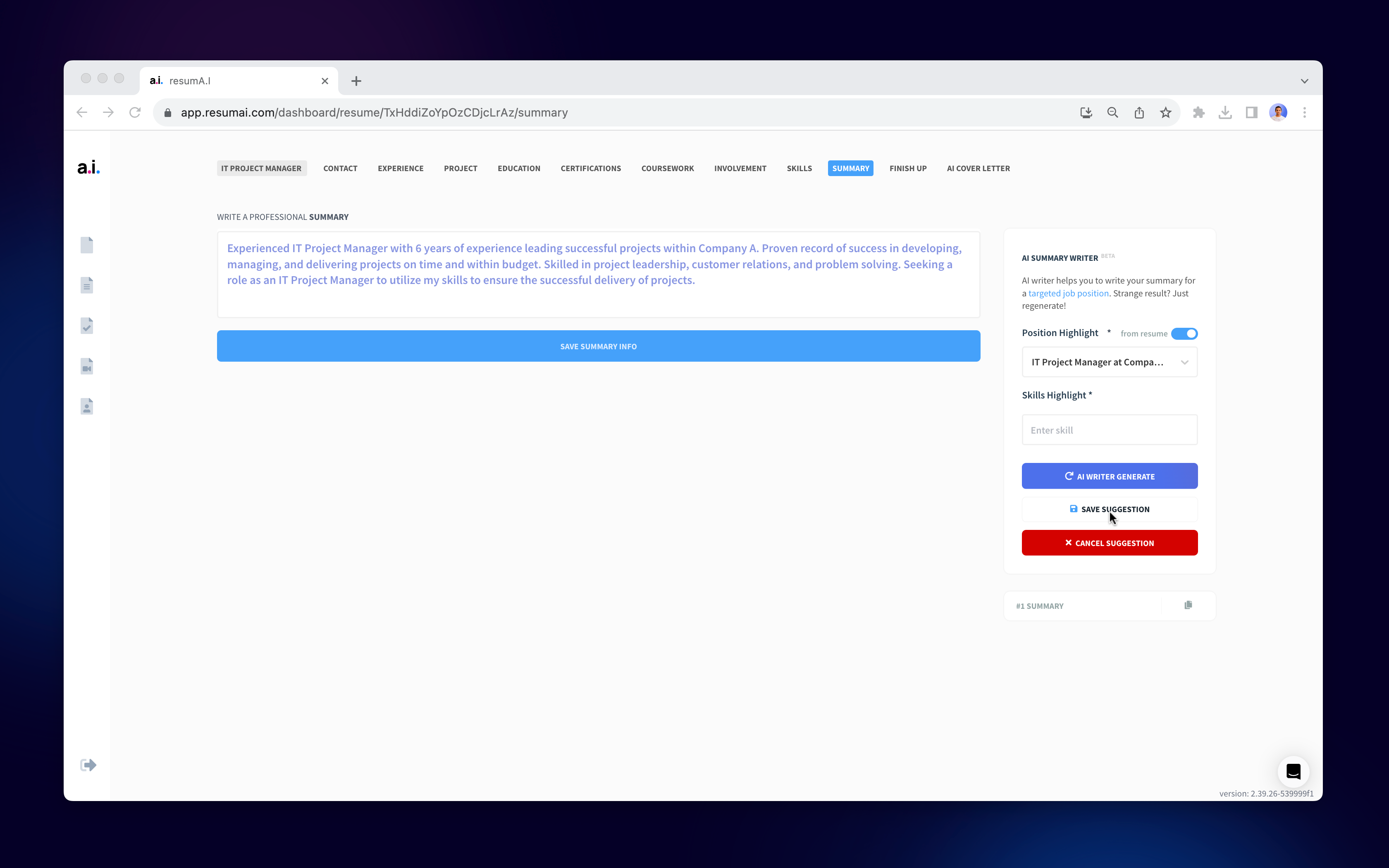 ai summary generator