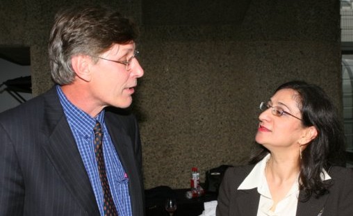 Bessel van der Kolk with Anthoulla Koutsoudi - Bessel, author of the book The Body Keeps the Score is the recognised world academic authority on traumatic stress and PTSD. Anthoulla is a Director of WAVE Trust.