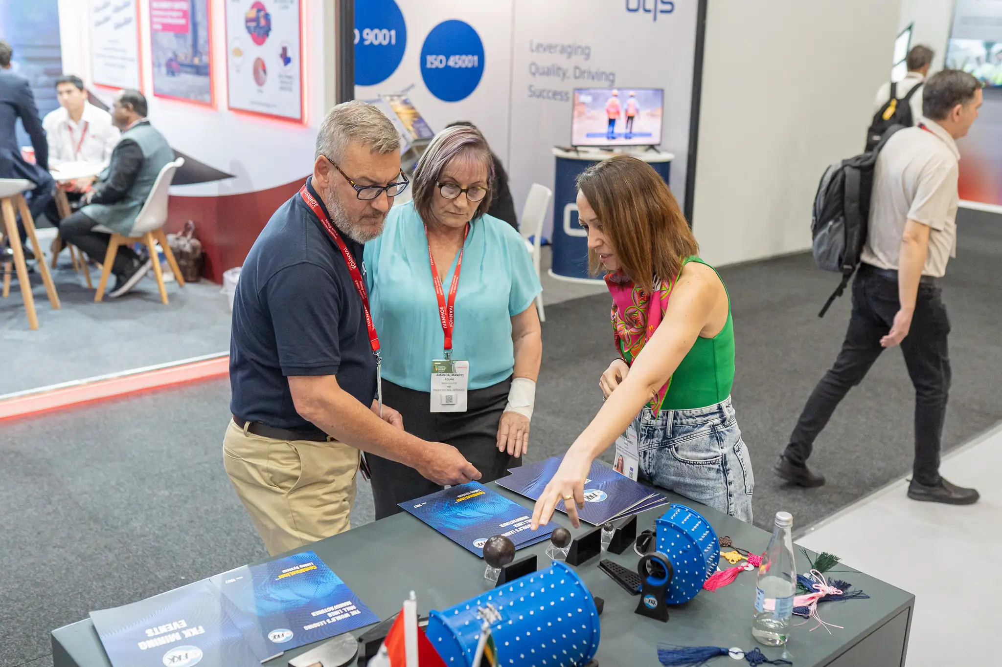 Demonstration at a Mining Indaba booth — conference photographer Cape Town