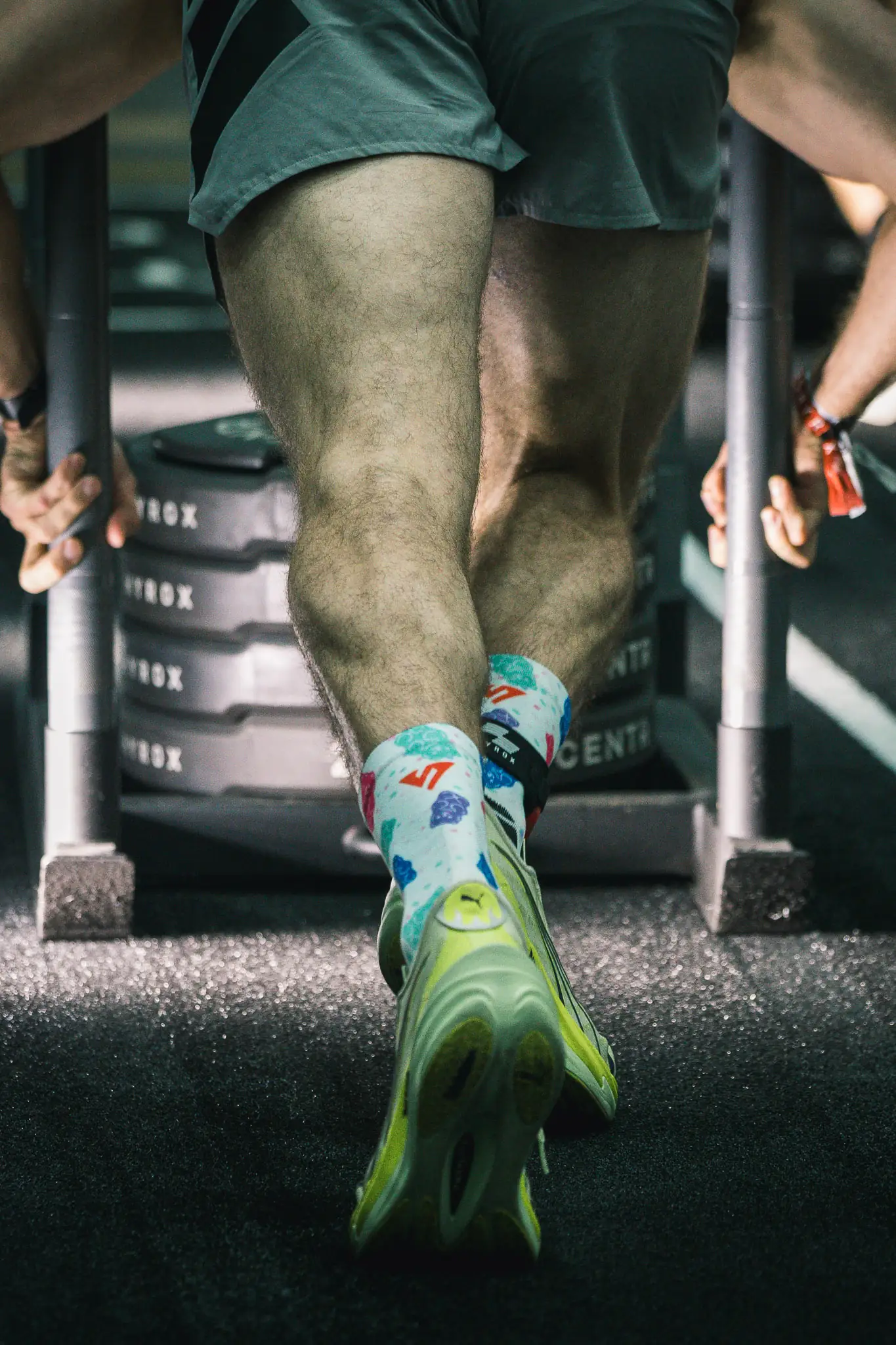Close-up of an athlete's stride at HYROX Cape Town — HYROX action photographer Cape Town