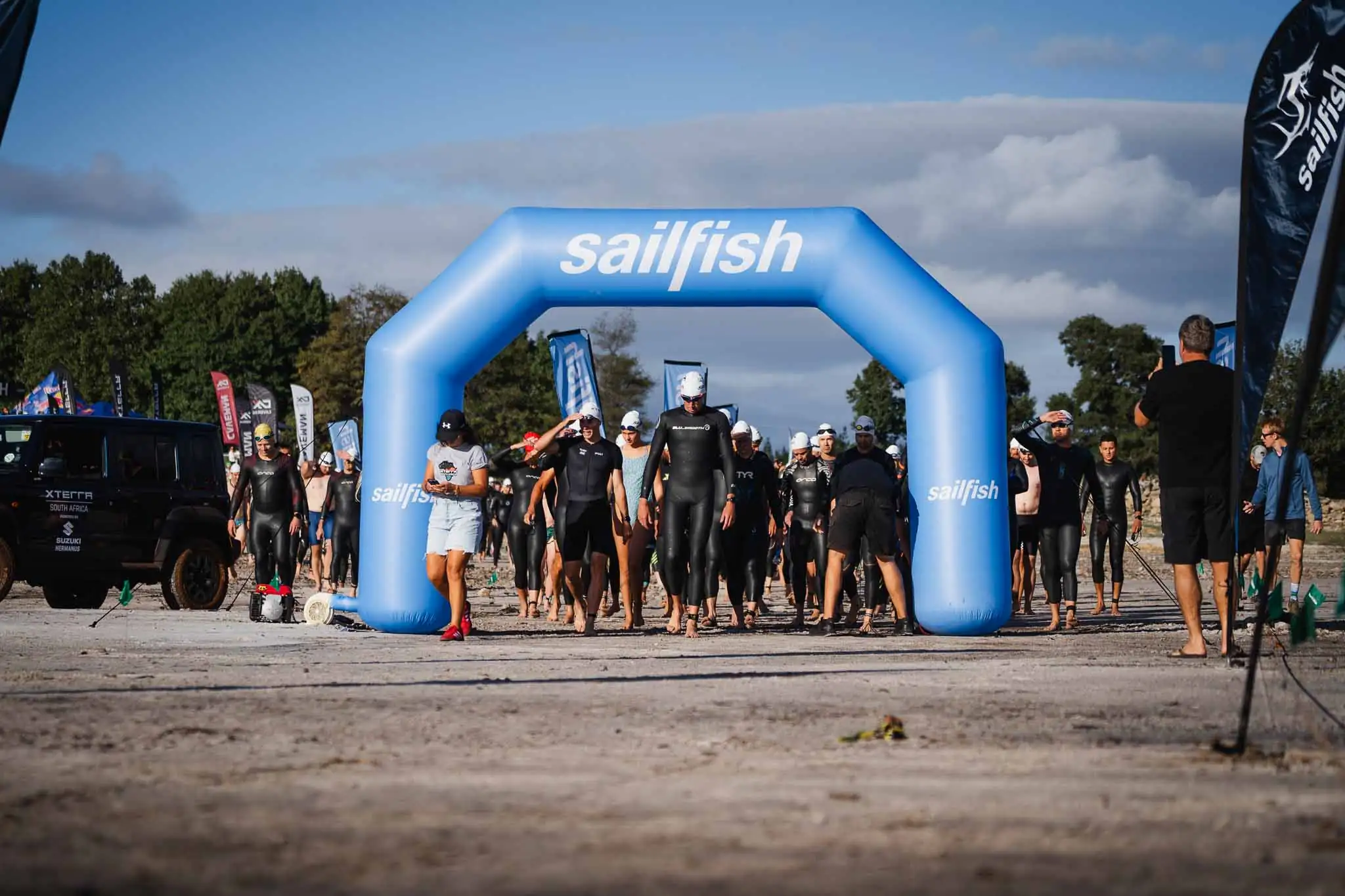 Race arch at XTERRA South Africa — XTERRA event photographer Cape Town