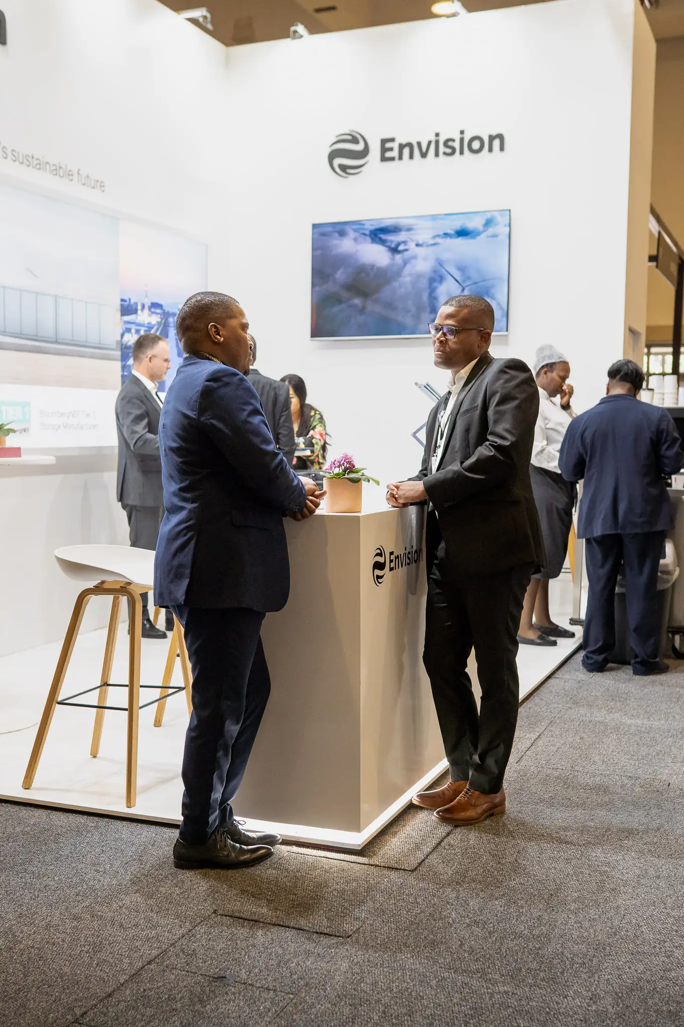 Speakers at the Envision booth at Windaba 2025 — Envision Energy Windaba photographer Cape Town