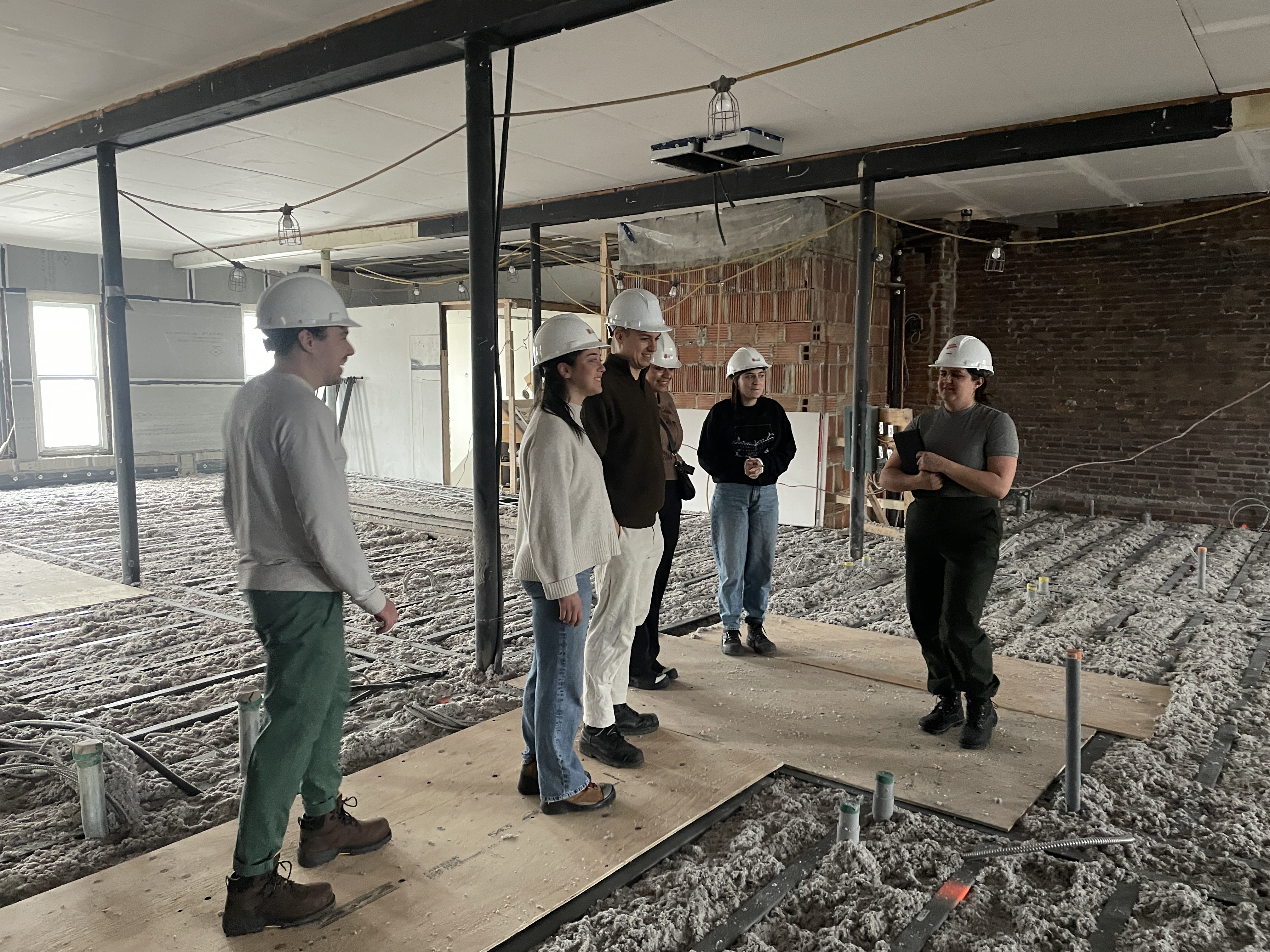 équipe Lanterne Architectes sur chantier