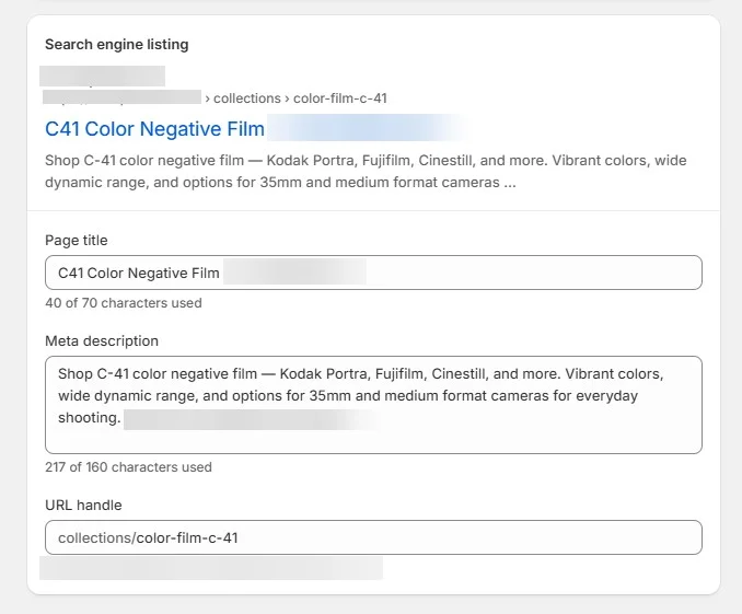 Refine title, description, and URL to control how content appears