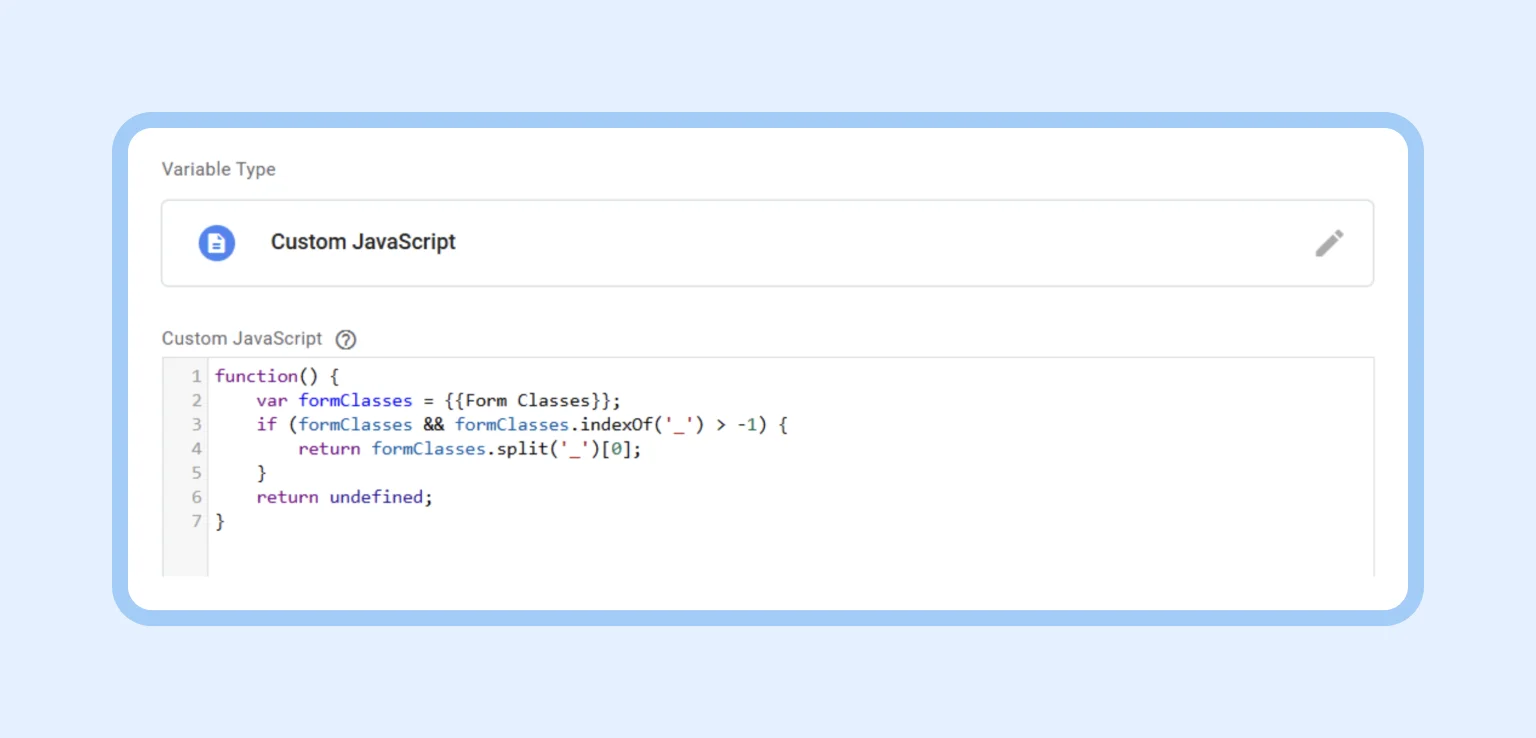 Script for parsing GTM variable and isolating step name