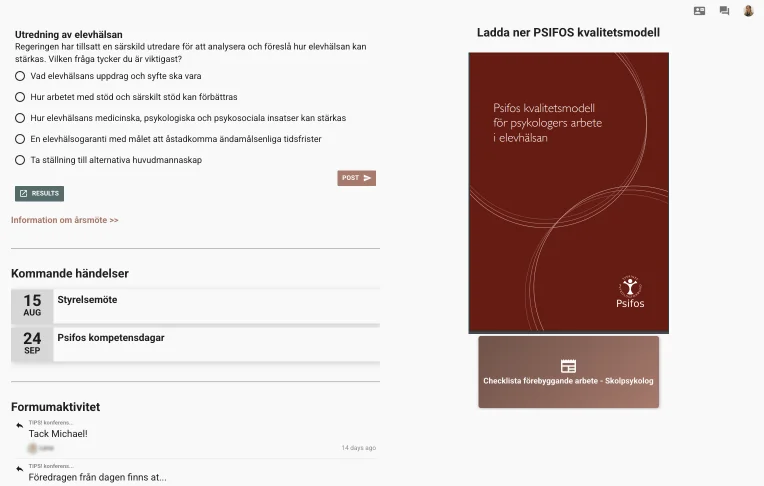 Bild på medlemsplattform