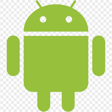 Green Android robot logo with two antennae and a rectangular body.