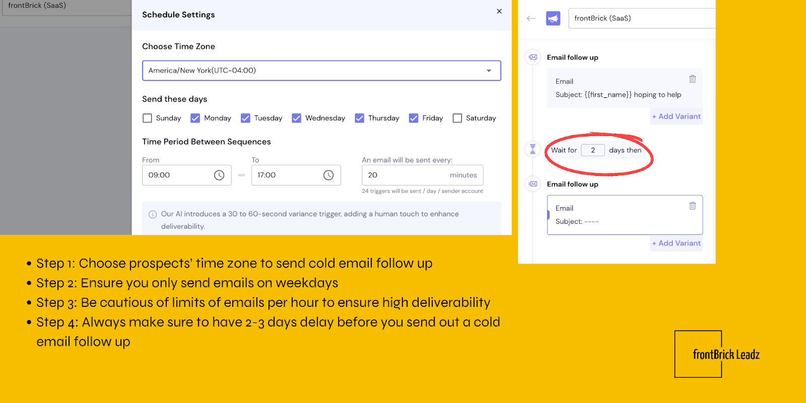 4 steps to choose the right timing for cold email follow up