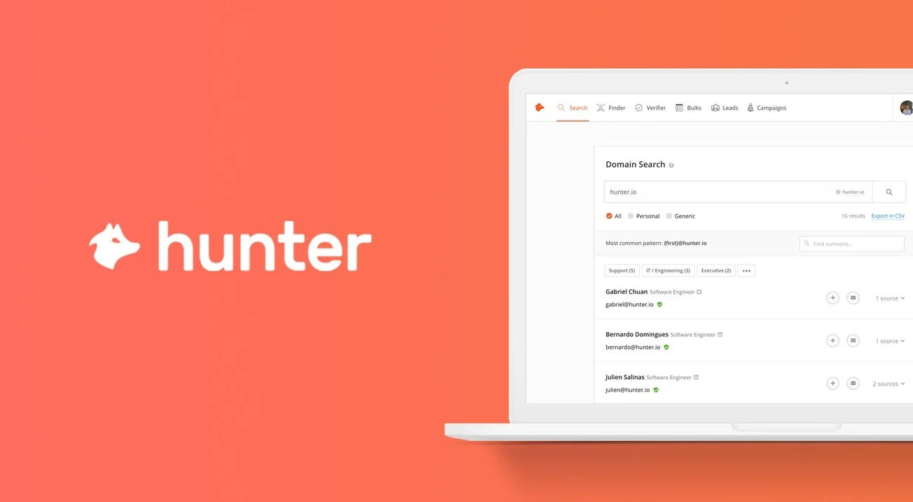Hunter.io app