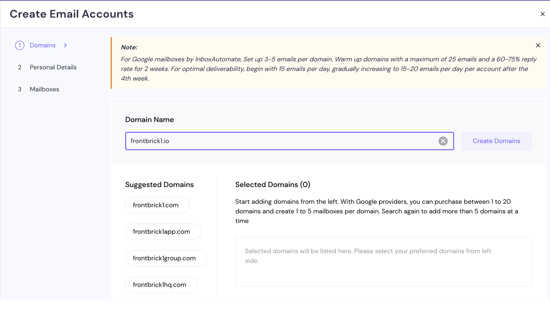 Smartlead's SmartSenders feature to buy cold email domain variations