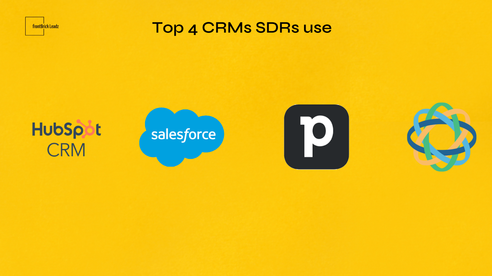 top 4 CRMs SDRs use: HubSpot, Salesforce, Pipedrive and Close