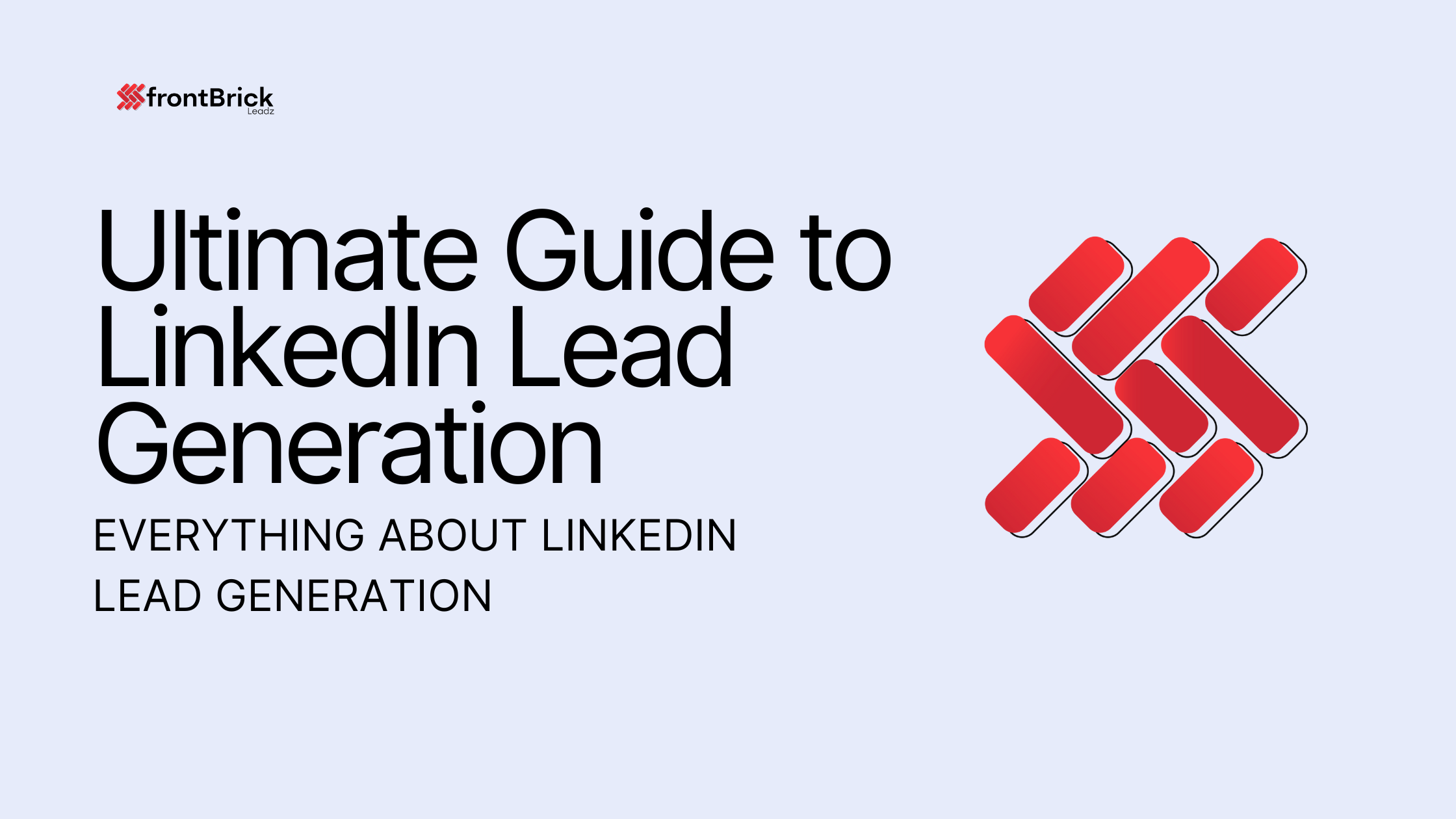 frontBrick guide to LinkedIn lead generation with a red brick logo