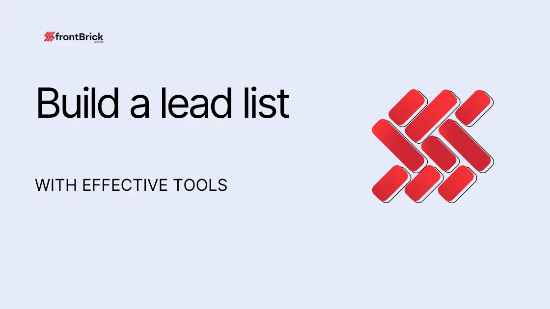 frontBrick Build a Lead List with Effective Tools guide cover with a red brick symbol