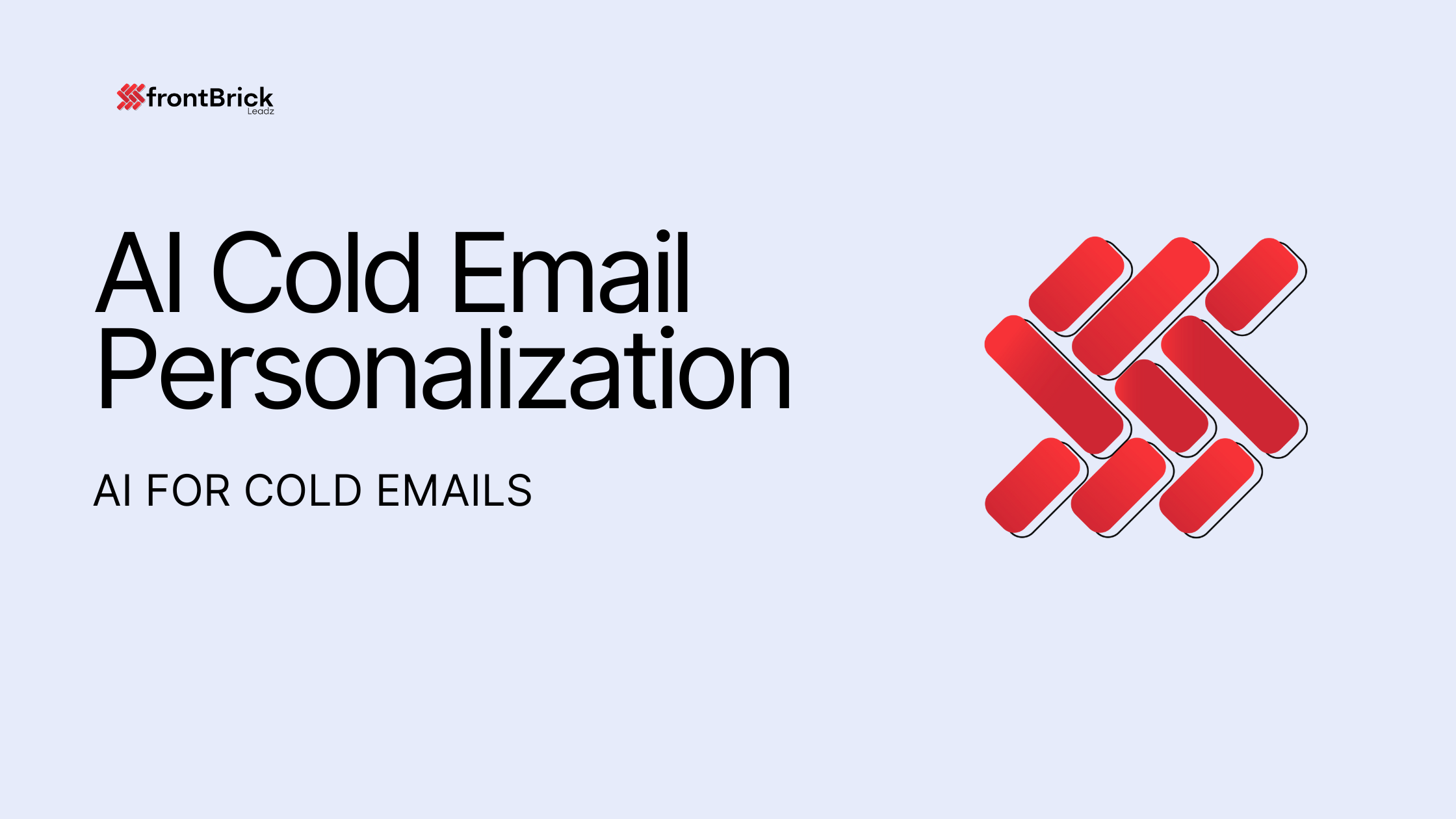 AI Cold Email Personalization cover graphic by frontBrick.