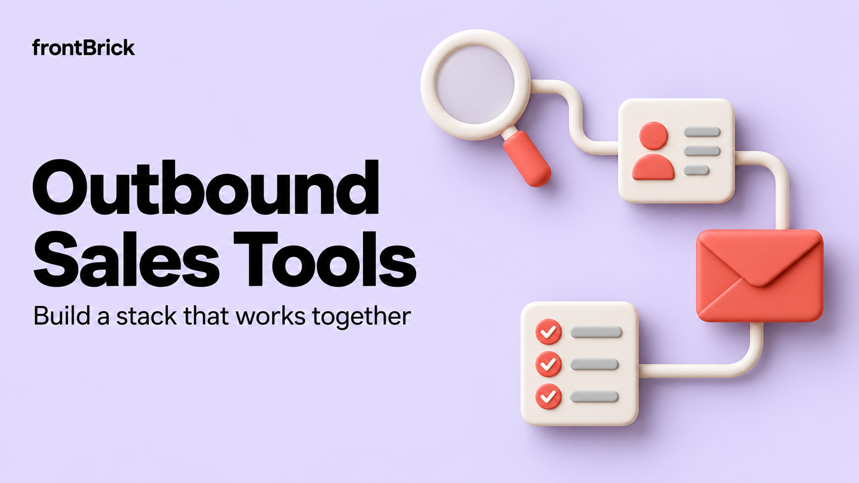Outbound Sales Tools cover with connected research, contact, email, and checklist objects.