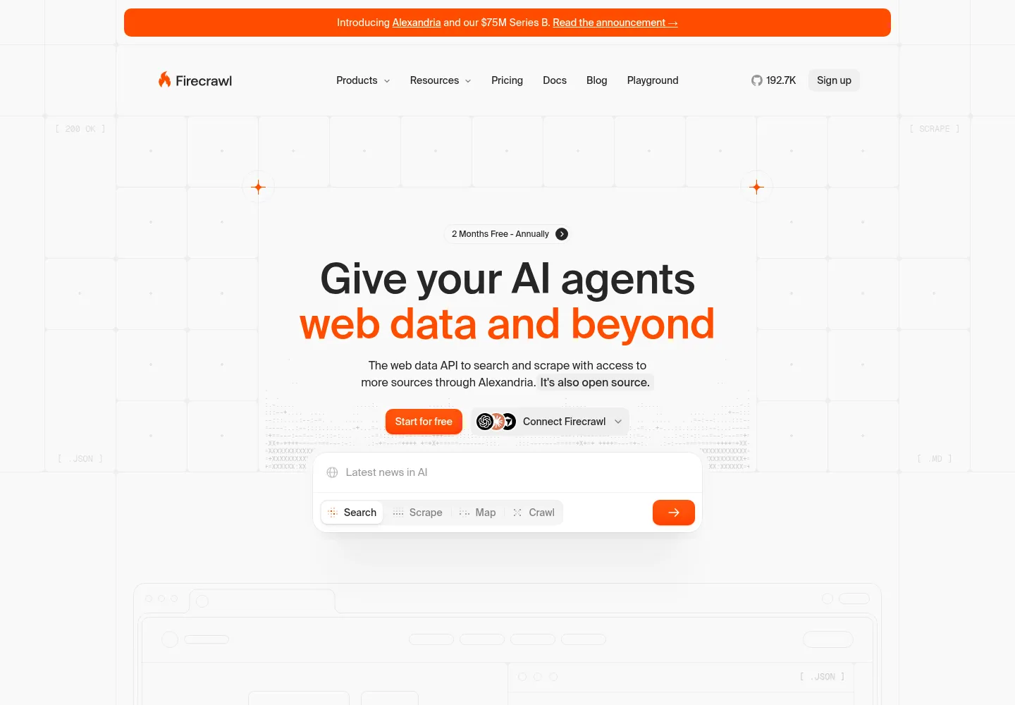 Firecrawl official website, October 2026