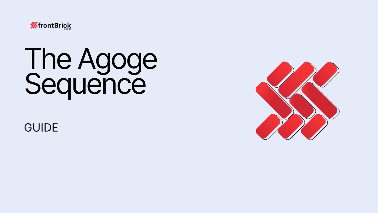 The Agoge Sequence guide cover with frontBrick branding on a pale lavender background.