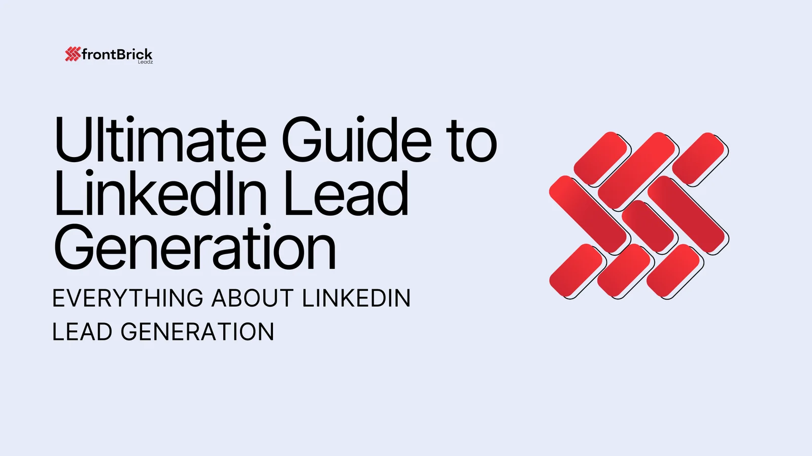 frontBrick guide to LinkedIn lead generation with a red brick logo