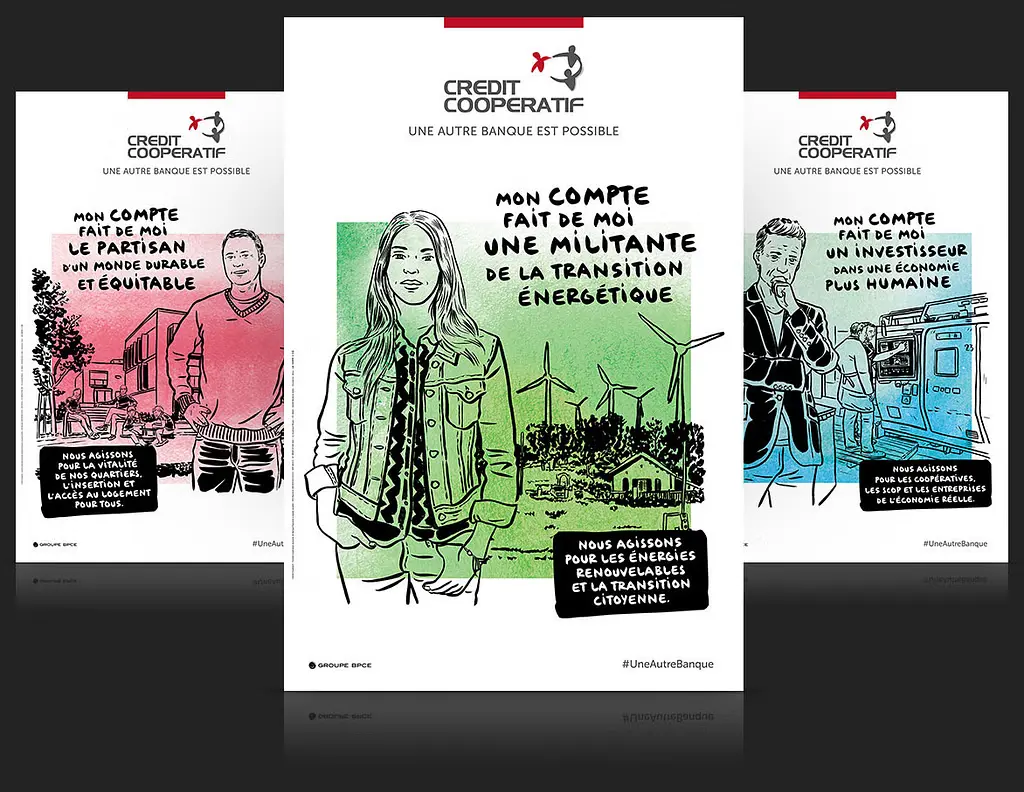 Crédit Coopératif-Territoire de marque & publicité