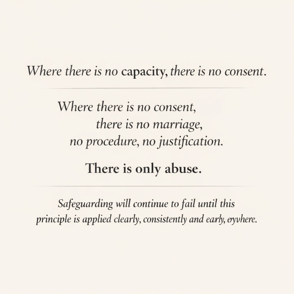 Capacity, consent, forced marriage and safeguarding vulnerable people