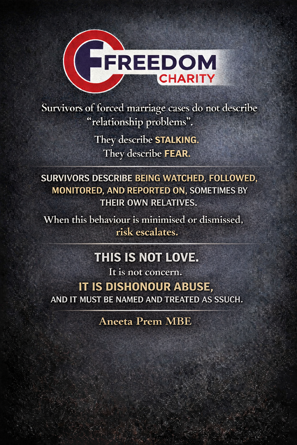Stalking, surveillance and family-network enforcement in dishonour abuse
