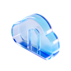 A blue plastic object on a black background.