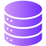 A stack of purple circles on a black background.