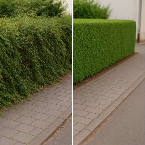 Heckenrückschnitt mit Entsorgung