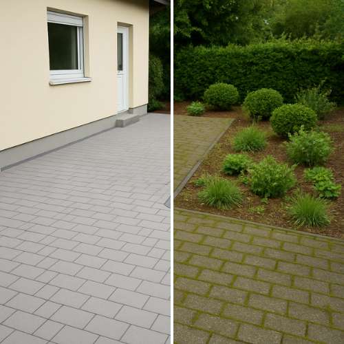 Pflasterreinigung & Moosentfernung