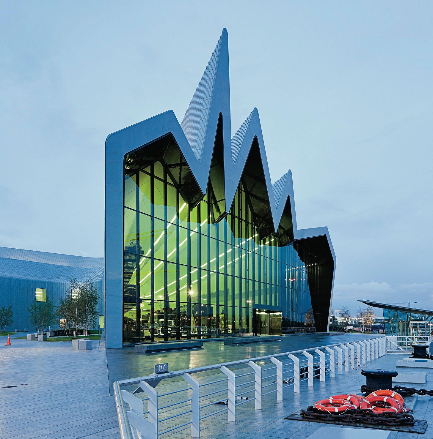 Zaha Hadids Riverside Museum in Glasgow.