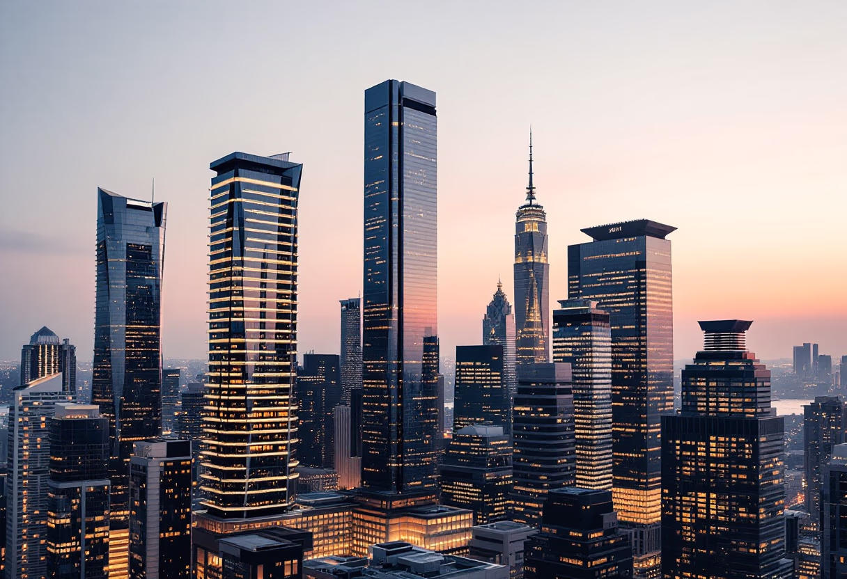 [background image] image of financial district skyline (for a fintech company)