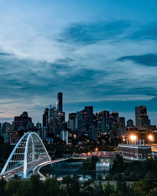 [background image] background image of city skyline with office buildings for an erp company