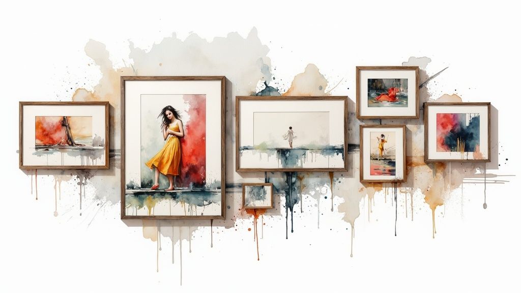 Asymmetrical Balance Gallery Wall