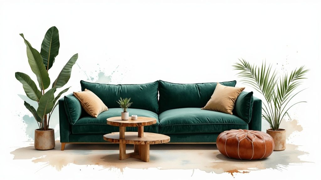 Sage Green and Cream