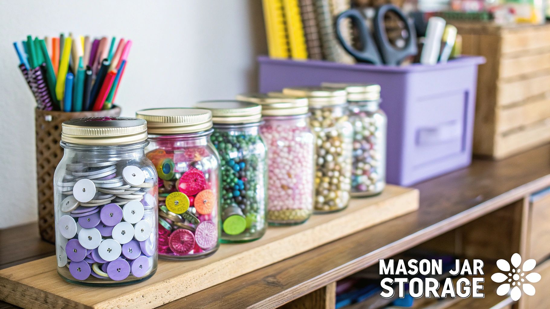 Mason Jar Organization