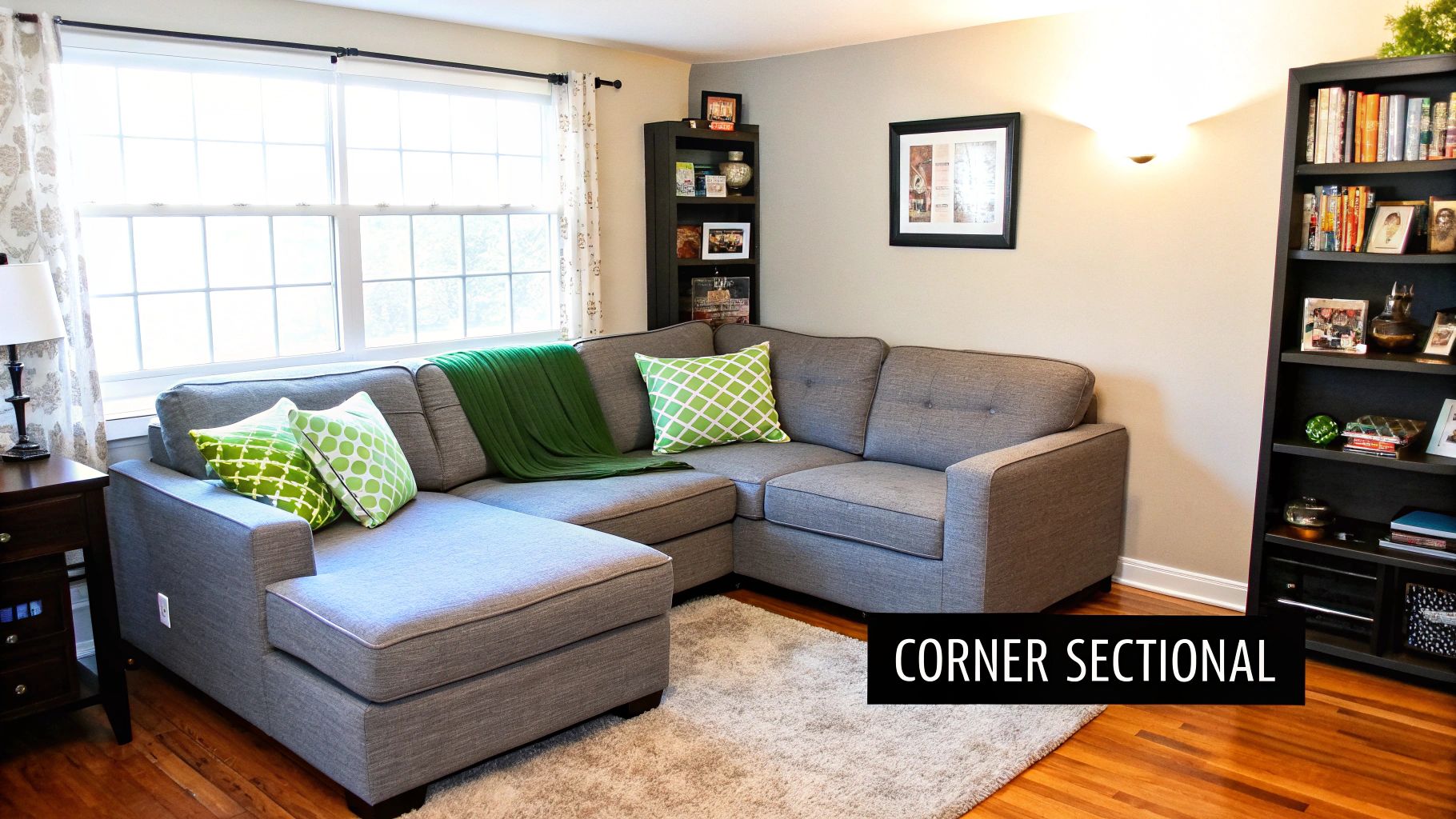 L-Shaped Sectional Corner Layout