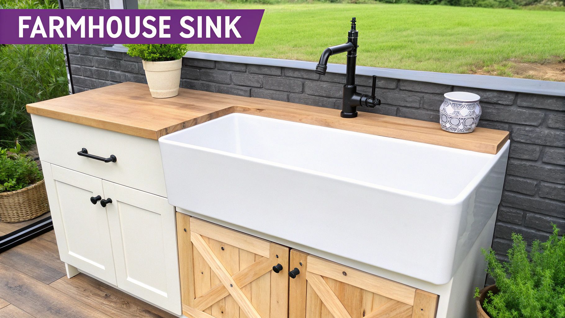 Vintage-Inspired Farmhouse Sink