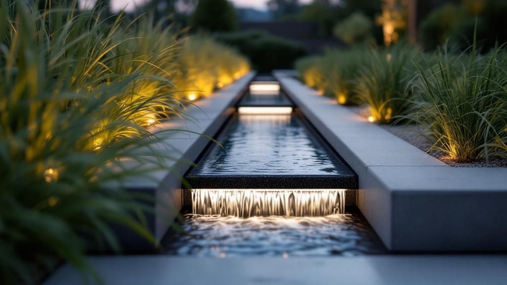 Contemporary Rill Water Feature
