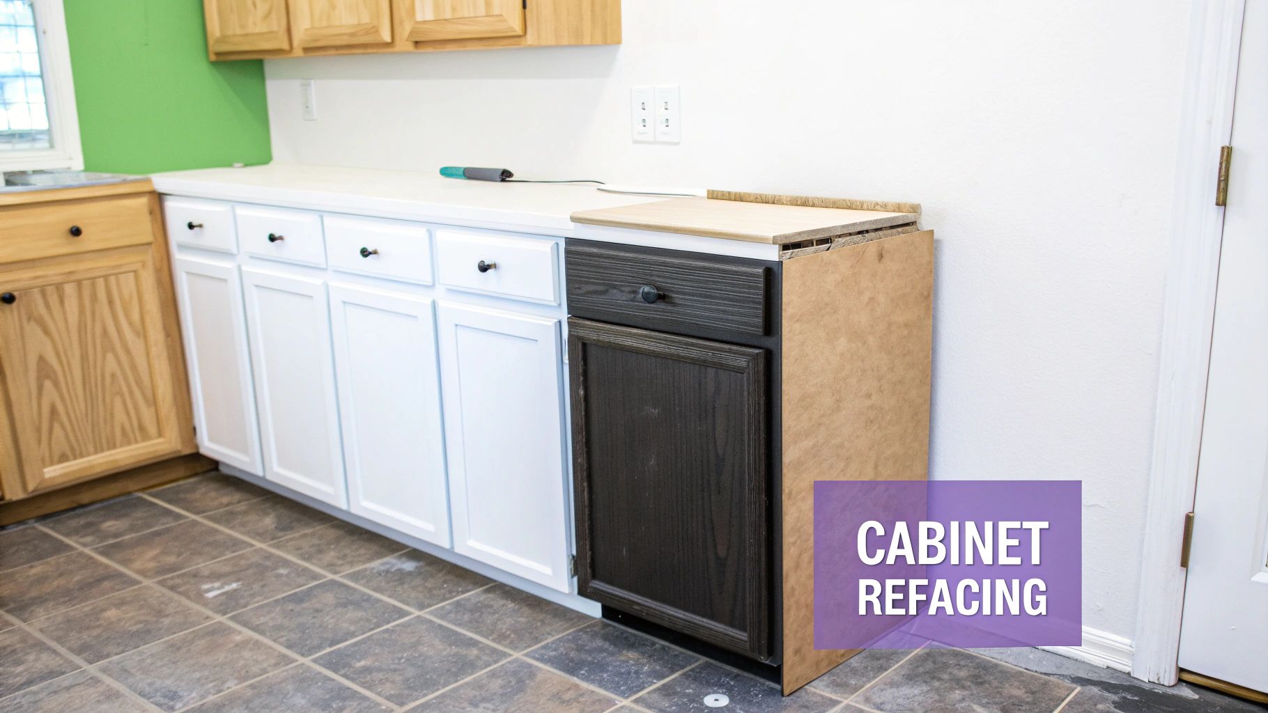 Kitchen Cabinet Refacing and Hardware Updates